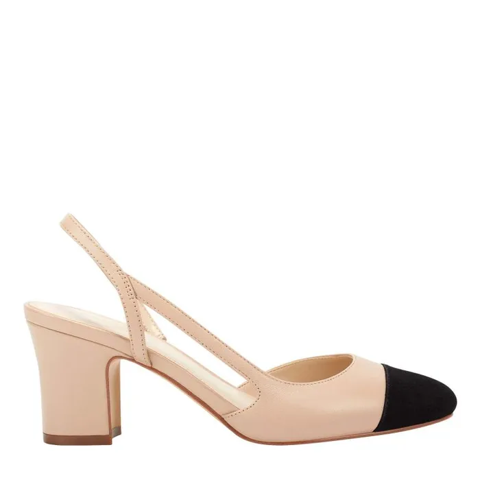 Women Marc Fisher Heels and Pumps Laynie Block Heel Pump Natural