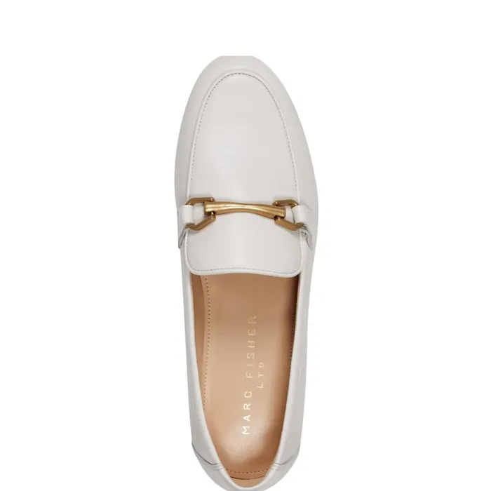 Women Marc Fisher Loafers and Flats Bleek Loafer Ivory Leather