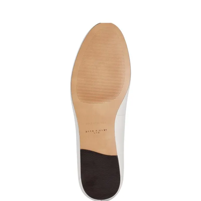 Women Marc Fisher Loafers and Flats Bleek Loafer Ivory Leather