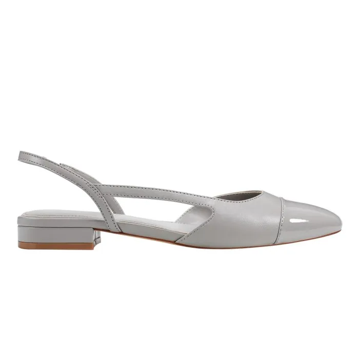 Women Marc Fisher Loafers and Flats Dela Closed Toe Slingback Dress Flat Light Grey