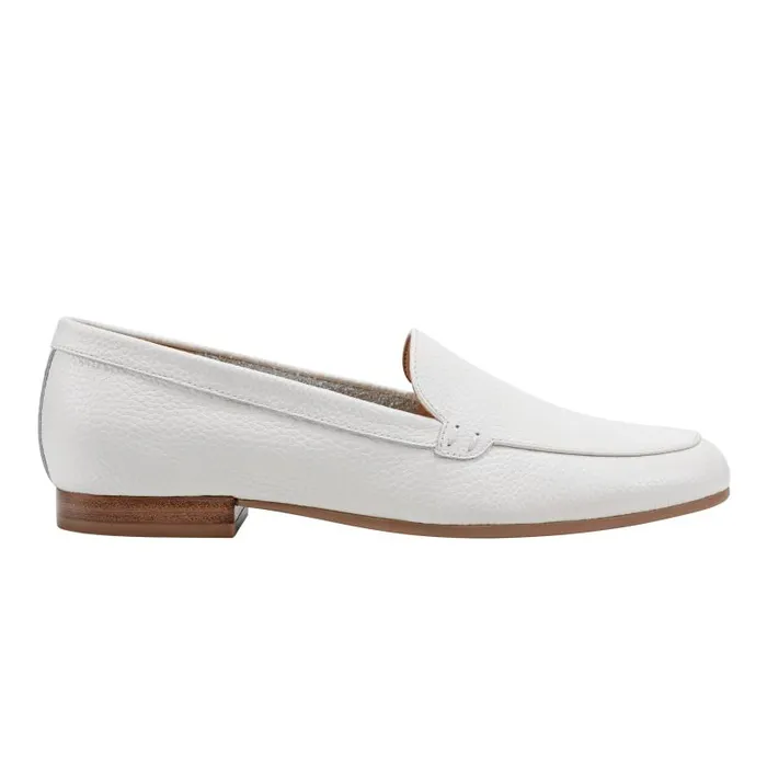 Women Marc Fisher Loafers and Flats Docida Loafer Chic Cream Leather