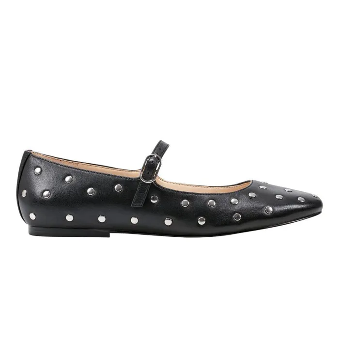 Women Marc Fisher Loafers and Flats Elizza Mary Jane Ballet Flat Black Leather Women Marc Fisher Loafers and Flats Elizza Mary Jane Ballet Flat Black Leather