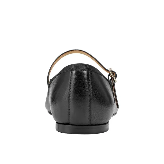 Women Marc Fisher Loafers and Flats Espina Ballet Flat Black Leather