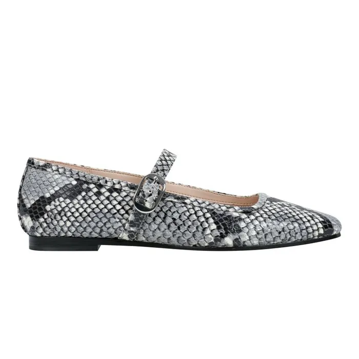 Women Marc Fisher Loafers and Flats Garissa Mary Jane Ballet Flat Natural Snake Women Marc Fisher Loafers and Flats Garissa Mary Jane Ballet Flat Natural Snake