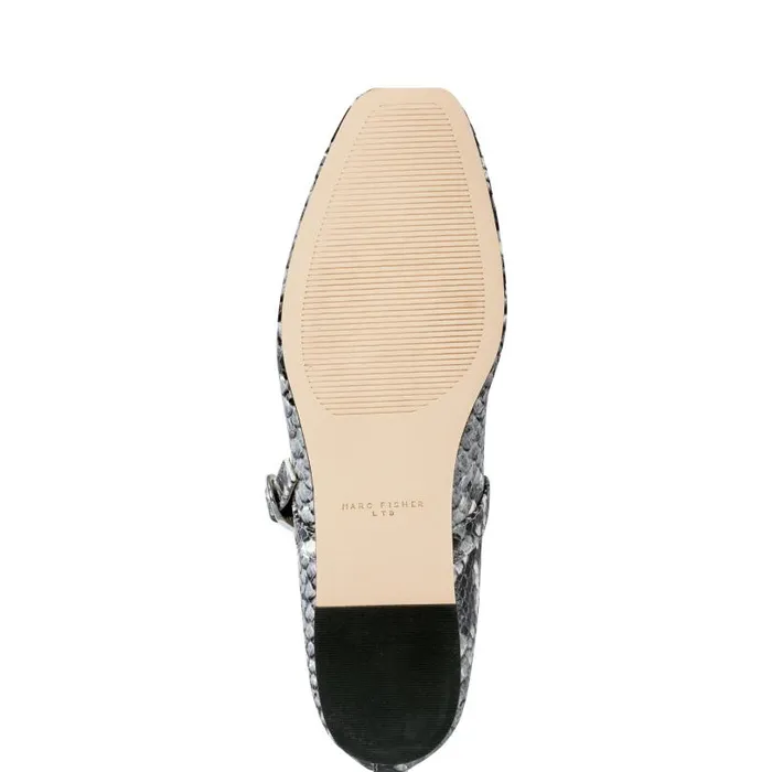 Women Marc Fisher Loafers and Flats Garissa Mary Jane Ballet Flat Natural Snake