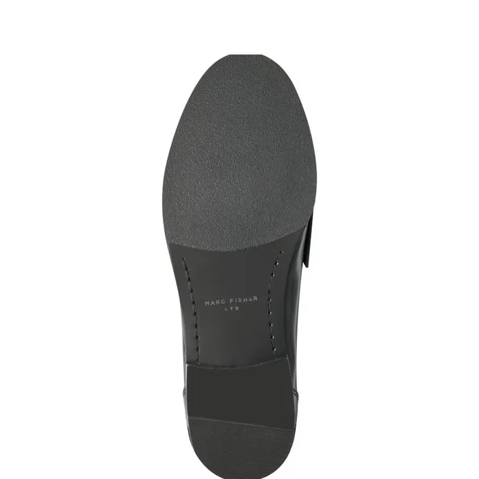 Women Marc Fisher Loafers and Flats Milton Loafer Blackwhite Leather