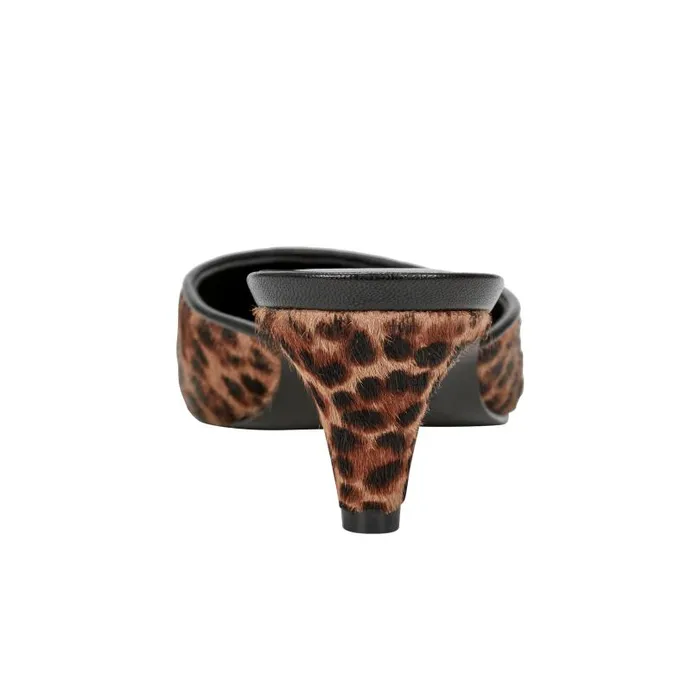 Women Marc Fisher Mules and Slides Rosaly Heeled Mule Leopard