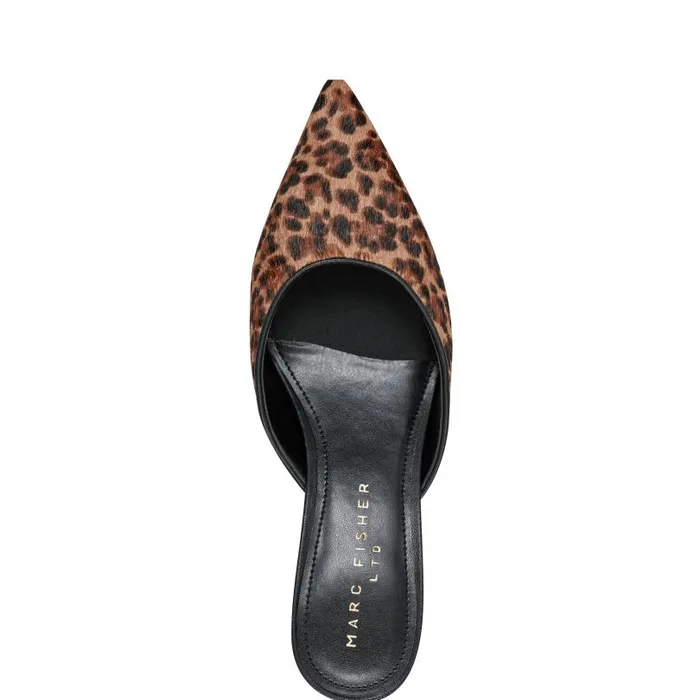 Women Marc Fisher Mules and Slides Rosaly Heeled Mule Leopard