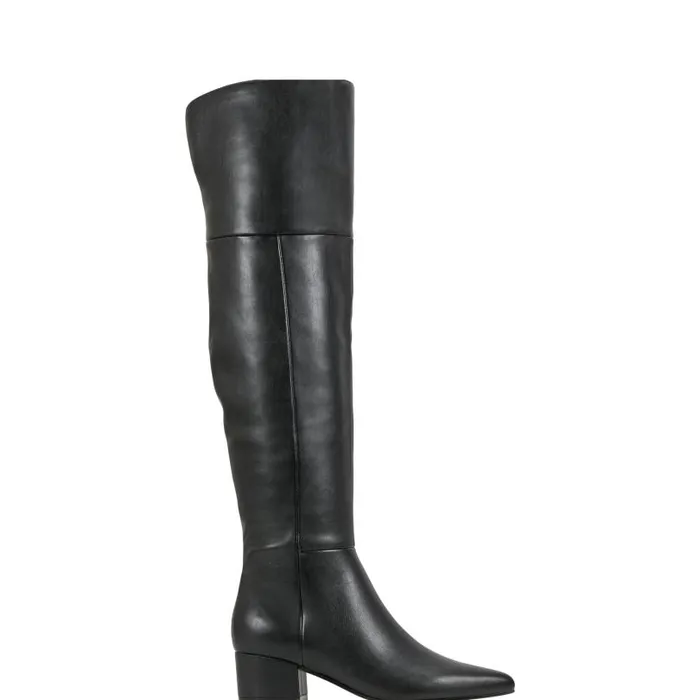 Women Marc Fisher OTK Boots Lottie Over The Knee Boot Smooth Black