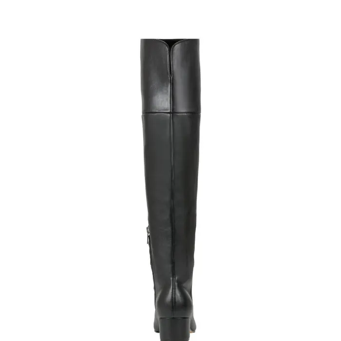 Women Marc Fisher OTK Boots Lottie Over The Knee Boot Smooth Black