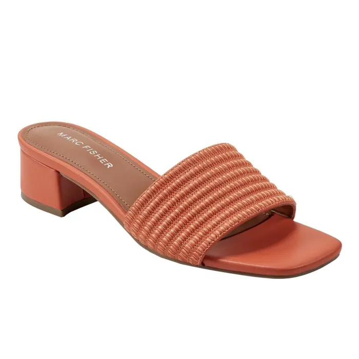 Women Marc Fisher Sandals Casala Block Heel Sandal Orange