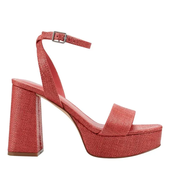 Women Marc Fisher Sandals Sadel Platform Sandal Medium Red