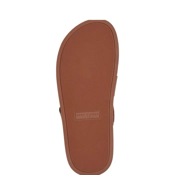 Women Marc Fisher Sandals Verity Flat Footbed Sandal Brown