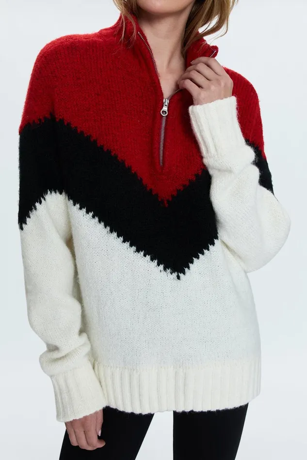 Women Maribel Sweater 8211 Chevron Pistola Denim Sweaters and Knits
