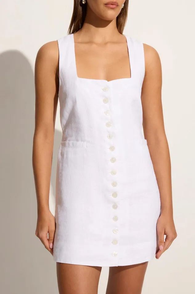 Women Marinia Mini Dress White Faithfull The Brand Dresses Women Marinia Mini Dress White Faithfull The Brand Dresses