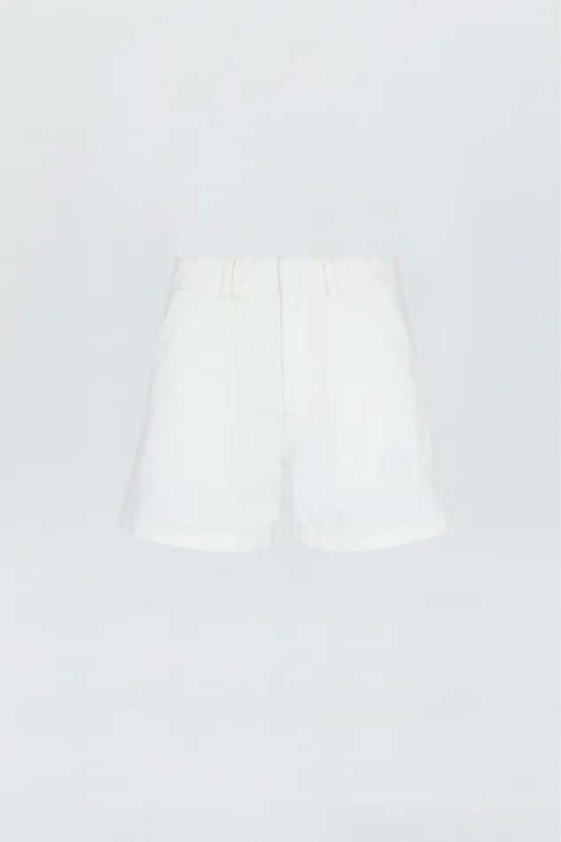Women Marissa High Rise Utility Short 8211 White Pistola Denim Shorts