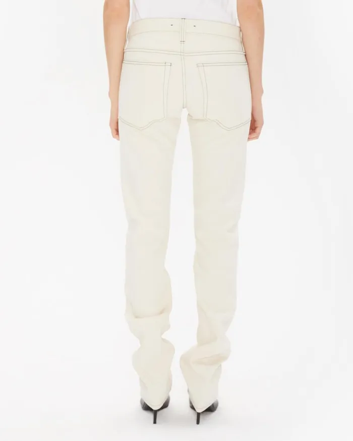 Women Masc Lo Drainpipe Jeans In Natural Natural Helmut Lang Pants