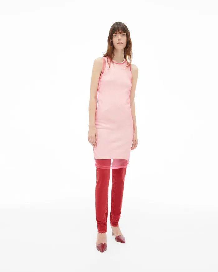 Women Masc Tank Dress Prism Pink Helmut Lang Dresses