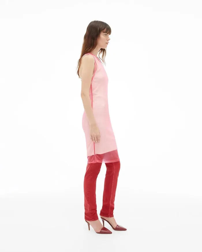 Women Masc Tank Dress Prism Pink Helmut Lang Dresses