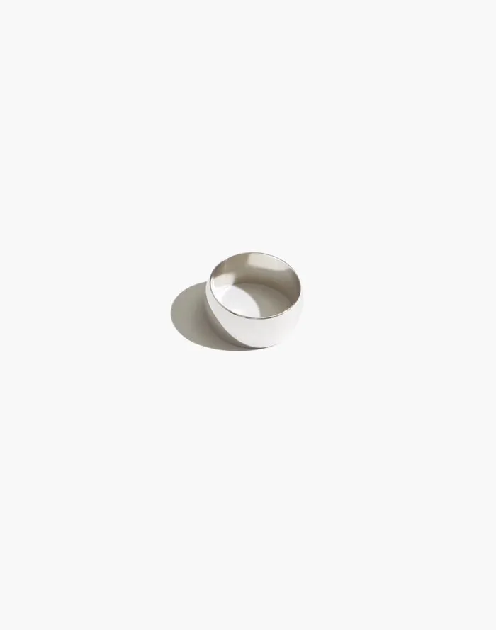 Women Maslo Jewelry Cigar Band Ring Sterling Silver Silver Madewell Jewelry