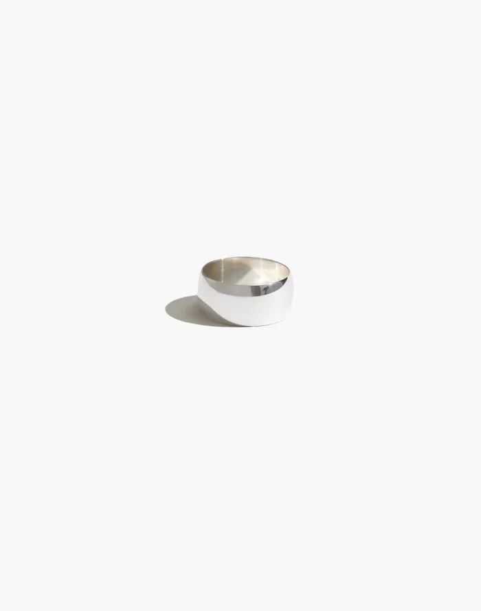 Women Maslo Jewelry Cigar Band Ring Sterling Silver Silver Madewell Jewelry