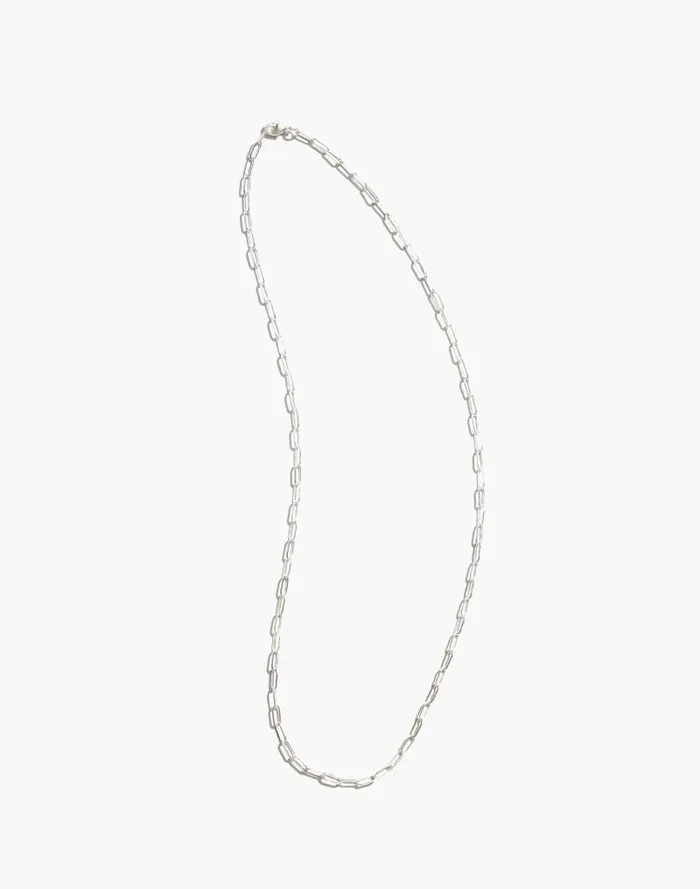 Women Maslo Jewelry Drawn Cable Chain Necklace Sterling Silver Silver Madewell Jewelry Women Maslo Jewelry Drawn Cable Chain Necklace Sterling Silver Silver Madewell Jewelry