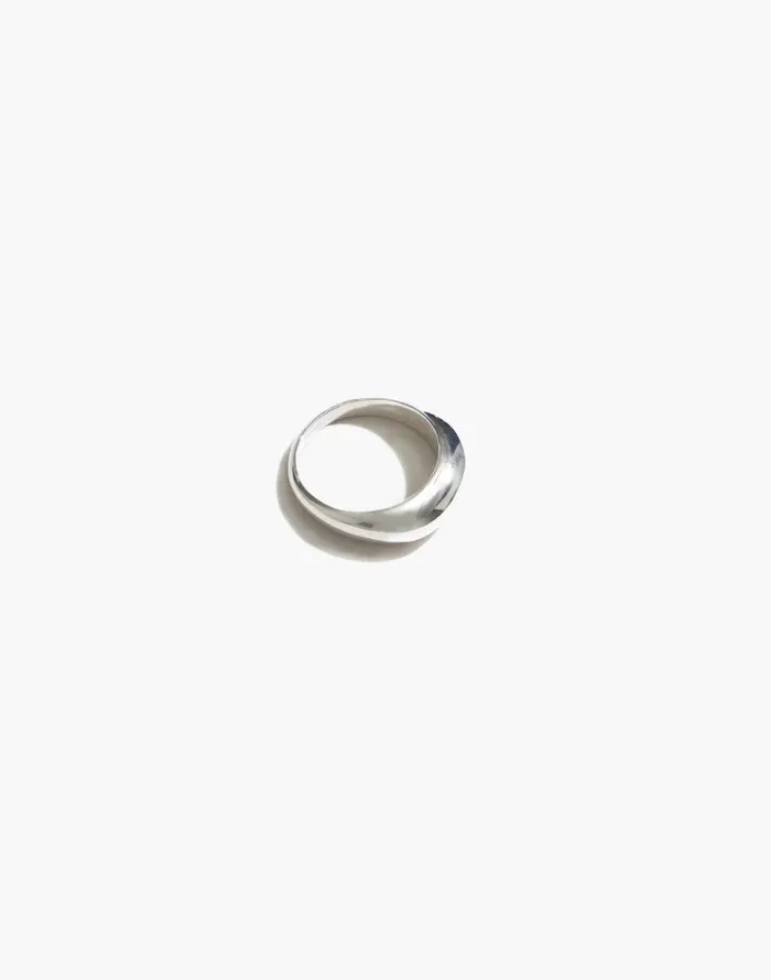 Women Maslo Jewelry Mini Domed Ring Sterling Silver Silver Madewell Jewelry