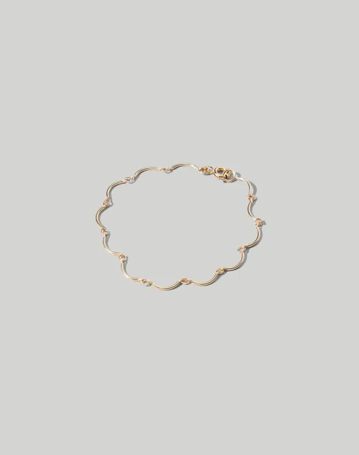 Women Maslo Jewelry Scallop Bracelet Gold Madewell Jewelry