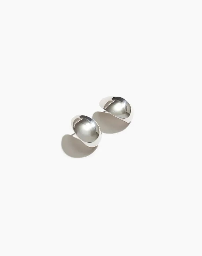 Women Maslo Jewelry Sterling Silver Huggie Earrings Silver Madewell Jewelry