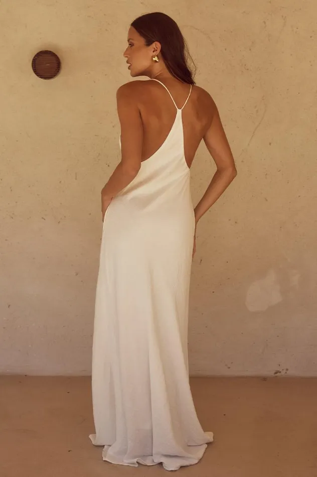 Women Maxi Dresses Runaway The Label AIDANA MAXI DRESS White