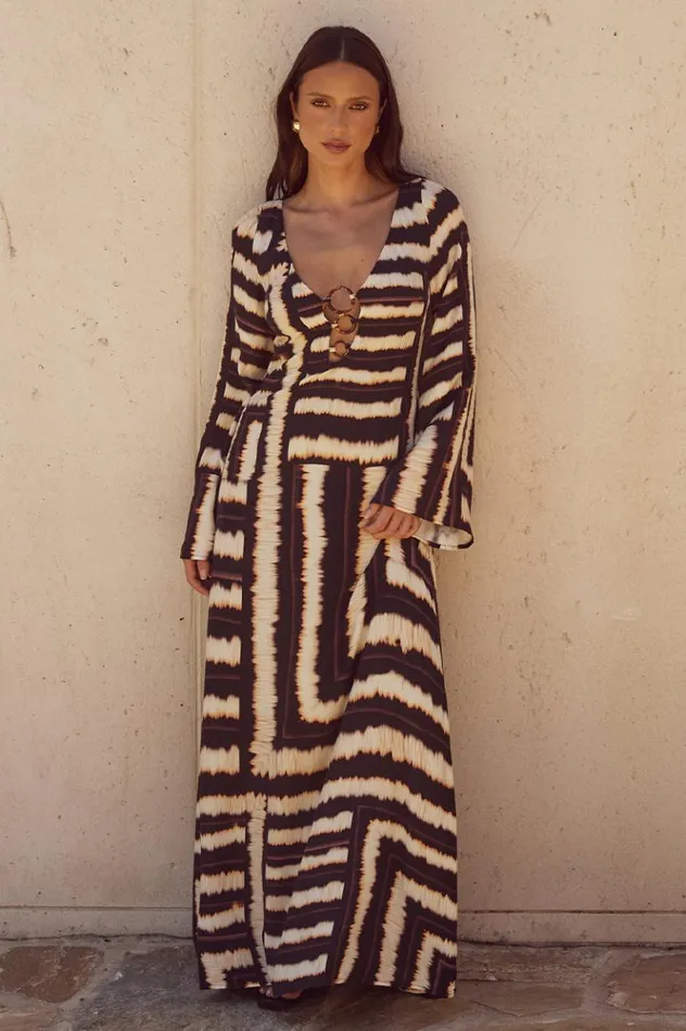 Women Maxi Dresses Runaway The Label AZURE MAXI DRESS Noria Print