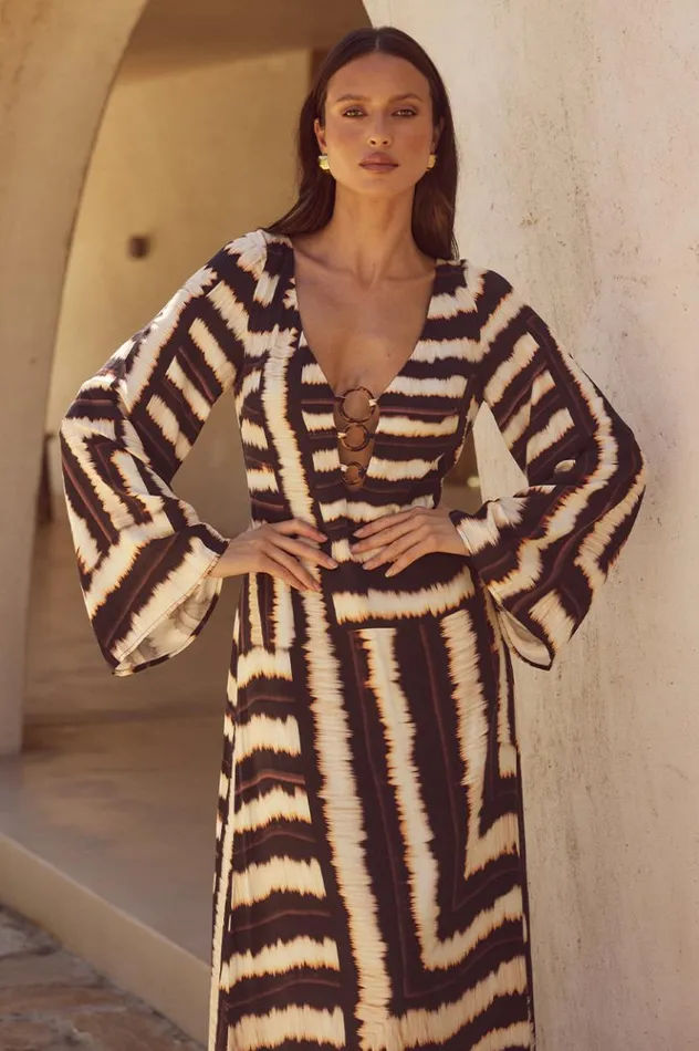 Women Maxi Dresses Runaway The Label AZURE MAXI DRESS Noria Print