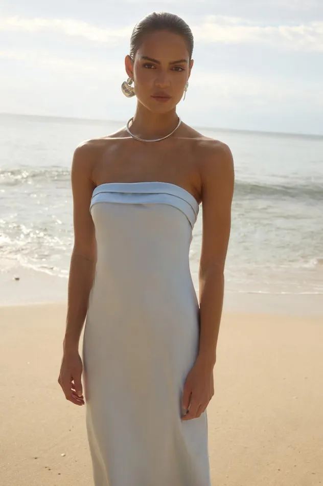 Women Maxi Dresses Runaway The Label DELILAH MAXI DRESS Ice Blue