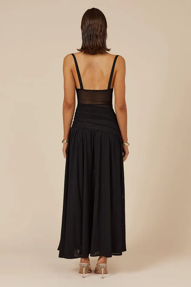 Women Maxi Dresses Runaway The Label DENVER MAXI DRESS Black