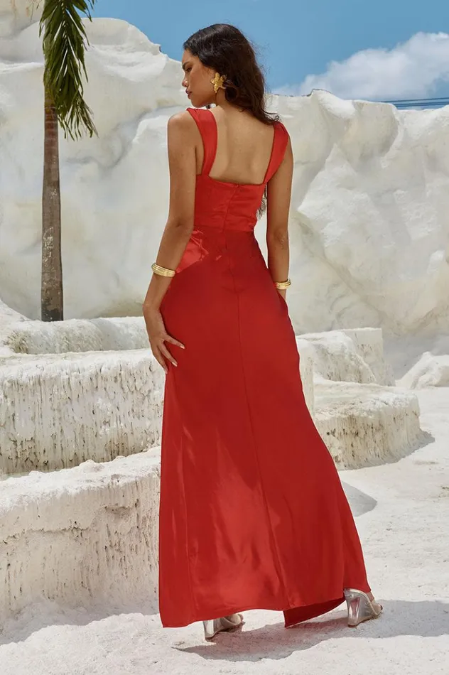 Women Maxi Dresses Runaway The Label EMELINE MAXI DRESS Red