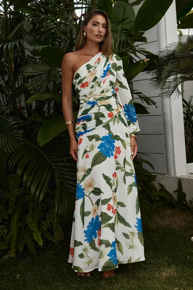 Women Maxi Dresses Runaway The Label FLORIA MAXI DRESS White Floral