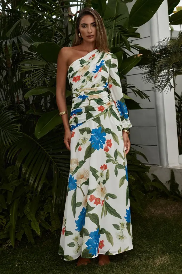 Women Maxi Dresses Runaway The Label FLORIA MAXI DRESS White Floral
