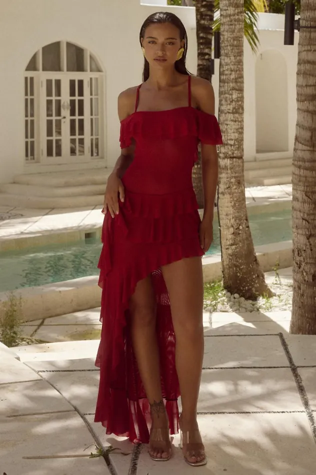 Women Maxi Dresses Runaway The Label HARRIETTE MAXI DRESS Red