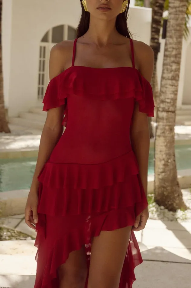 Women Maxi Dresses Runaway The Label HARRIETTE MAXI DRESS Red