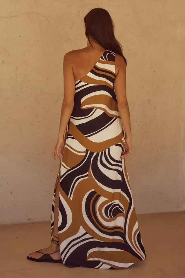 Women Maxi Dresses Runaway The Label KATIKA MAXI DRESS Pantina Caramel