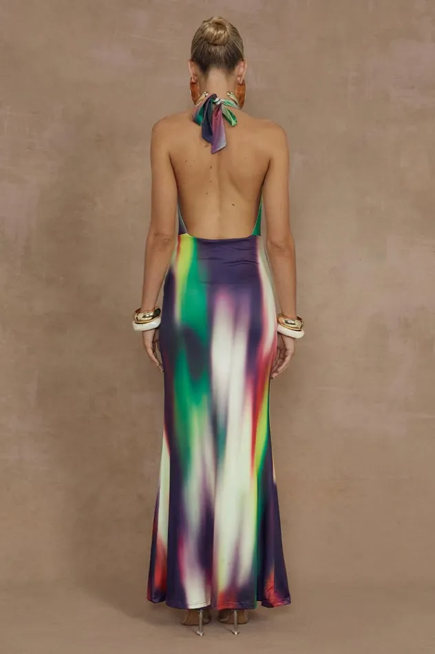 Women Maxi Dresses Runaway The Label LORITA MAXI DRESS Cyprus Print