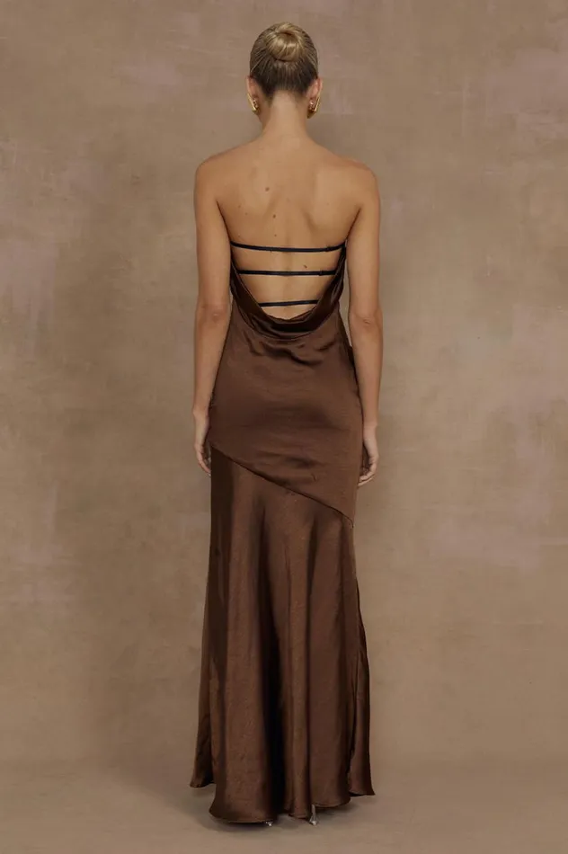 Women Maxi Dresses Runaway The Label MULANI MAXI DRESS Espresso