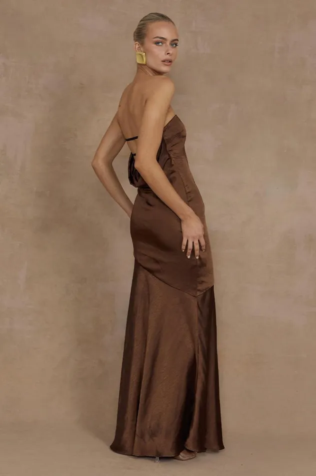 Women Maxi Dresses Runaway The Label MULANI MAXI DRESS Espresso