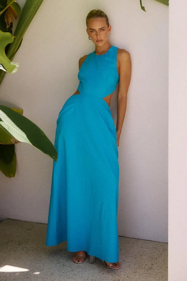 Women Maxi Dresses Runaway The Label MURILO MAXI DRESS Blue