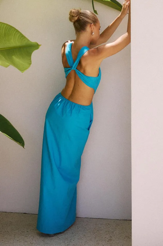 Women Maxi Dresses Runaway The Label MURILO MAXI DRESS Blue