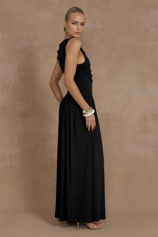 Women Maxi Dresses Runaway The Label NALLA MAXI DRESS Black
