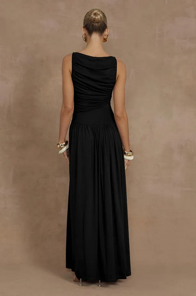 Women Maxi Dresses Runaway The Label NALLA MAXI DRESS Black