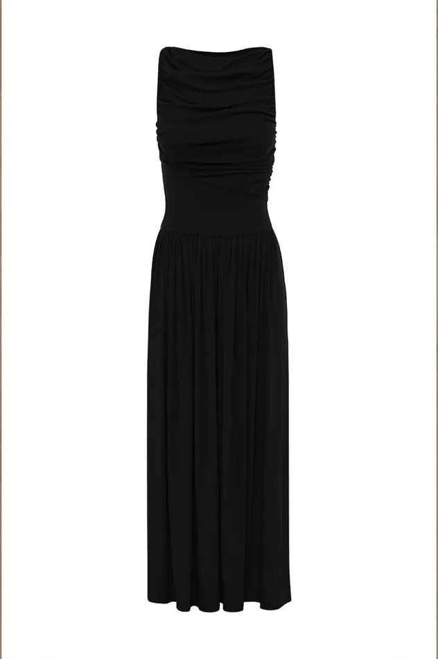 Women Maxi Dresses Runaway The Label NALLA MAXI DRESS Black