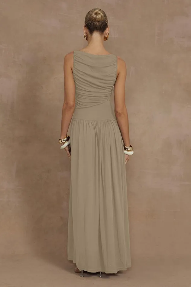 Women Maxi Dresses Runaway The Label NALLA MAXI DRESS Sand