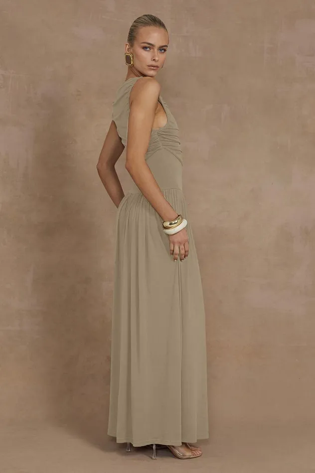 Women Maxi Dresses Runaway The Label NALLA MAXI DRESS Sand